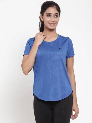 Invincible Women's Ultra Jacquard Tee-Cobalt_Blue / 2XL