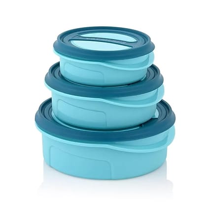 Fresh Rub Airtight Plastic Food Storage Containers | BPA-Free 100% Leak-Proof Kitchen Containers Set | Microwave Safe | Pack of 3 (Blue) Fresh Rub Airtight Plastic Food Storage Containers | BPA-Free 100% Leak-Proof Kitchen Containers Set | Microwave Safe | Pack of 3 (Blue)