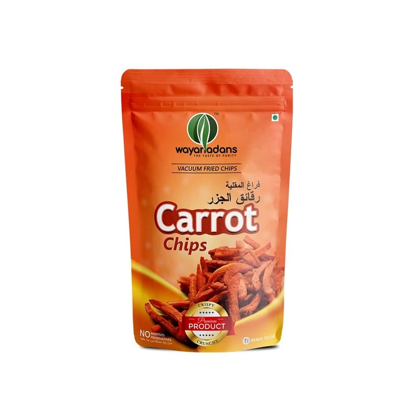 WAYANADANS Salted Flavor Carrot Chips -Healthy Vacuum Fried Snacks (Pack Of 3)|Crispy & Tasty Snacks|Nutritious Healthy Snacks,30 Grams