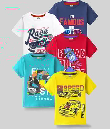 Kuchipoo Pack of 1 Boys Cotton Blend T-Shirt ( Multicolor3 )