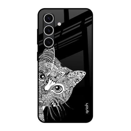 Kitten Mandala Glass Case for Samsung Galaxy S24 FE 5G