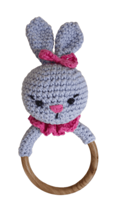 Rattle Bunny Crochet Toy
