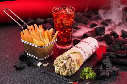 Non-Veg Shawarma with Side and Beverage Meal Non-Veg Shawarma with Side and Beverage Meal
