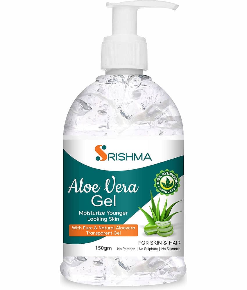 Srishma Aloe Vera Gel for Skin Acne, Scars, Dark spots Face & Hair Care (150 g)