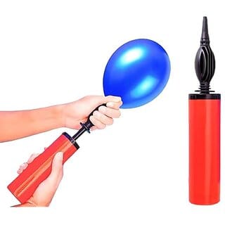 Printzkala Manual Balloon Blower Pump - Hand Air Balloon Inflator for Latex Foil and Helium Balloons Easy-to-Use Balloon Pump Machine (Random Color1 Pc)
