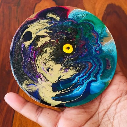 MAGICAL PERVENCHE RESIN ART COASTER