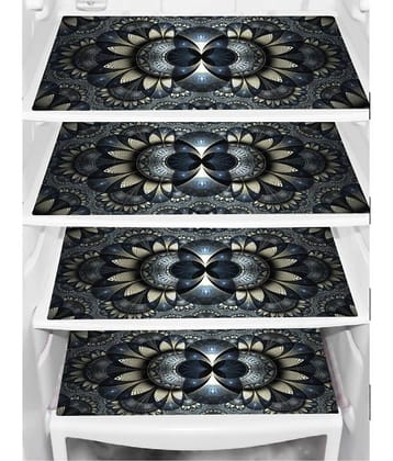 Shaphio Set of 4 PVC Black Fridge Mats