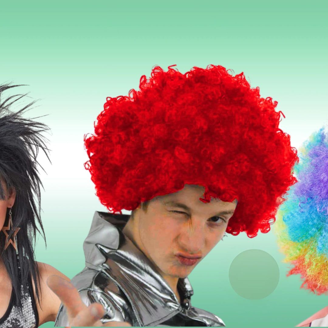 Dense Afro Wigs Red - 1PC