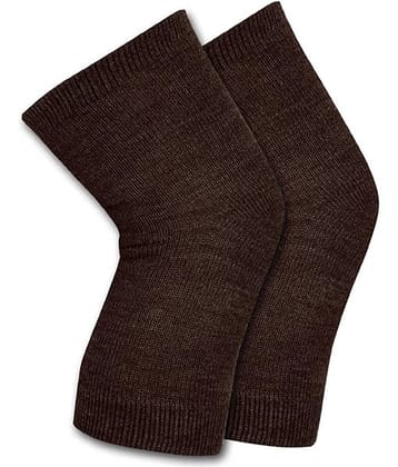 Penyan™ Knee Warmers, Woolen Knee Cap | Unisex | Elastic Support | Fully Stretchable (Brown) - 1 Pair