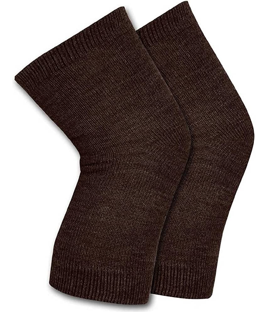 Penyan™ Knee Warmers, Woolen Knee Cap | Unisex | Elastic Support | Fully Stretchable (Brown) - 1 Pair