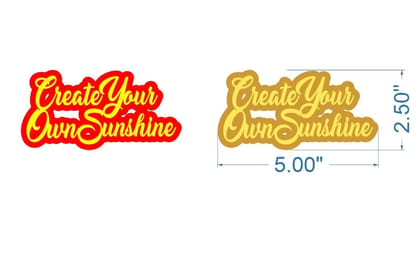 Brand Zero MDF Double Layered Quotes Fridge Magnet Design - Create Your Own Sunshine