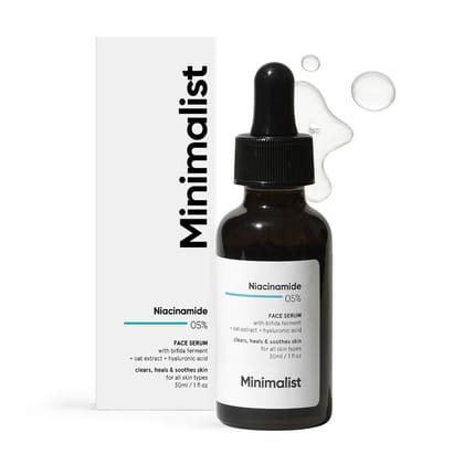 Minimalist Barrier Repair Niacinamide 5% Face Serum for Clear Glowing Skin | Reduces Dullness, Hydrates & Repairs Skin |Day & Night Serum for Dry & Sensitive Skin | For Women & Men | 30 ml Minimalist Barrier Repair Niacinamide 5% Face Serum for Clear Glo