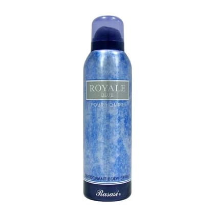 Rasasi Royal Blue Pour Homme Deodorant Body Spray, 200 ml