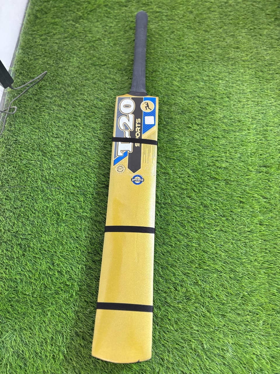 Diamond cut hard tennis black and gold edition Cricket Bat