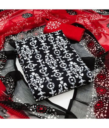 Kashvi Unstitched Crepe Printed Dress Material - Black ( Pack of 1 )
