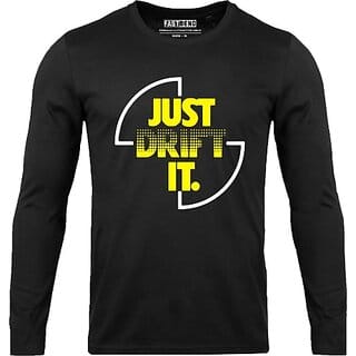 FastB Men Typography Round Neck Black T-Shirt