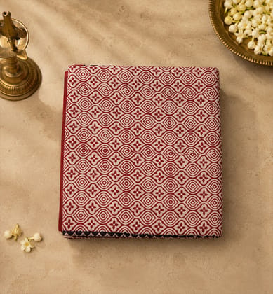 Handcrafted Bagh Print Pure Cotton Saree
