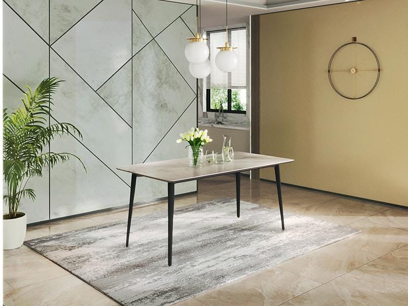 Troy 6 Seater Ceramic Rectangle Dining Table -1 Year Warranty, White