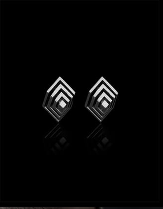Pyramid Stud Earrings-Pair