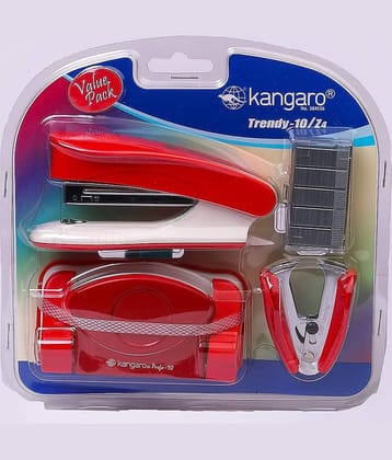 Kangaro Trendy 10/Z4 Manual Staplers - Red