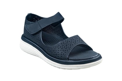 Trendz Ladies Black Sandal-Black/Sea Mist / 3