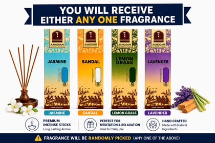AAMODAM Premium Incense Sticks – Assorted Fragrances  (Anyone out of 4)