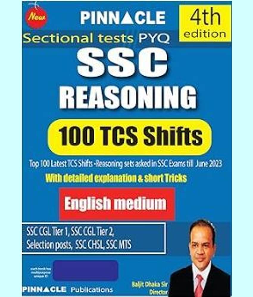 SSC Reasoning 100 TCS Shifts 4th Edition English Medium