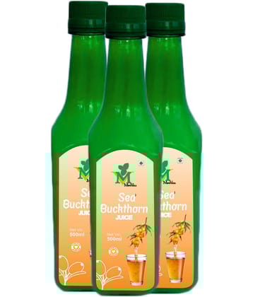 Sea Buckthorne sugar free Juice Pack of 3 - 500ml