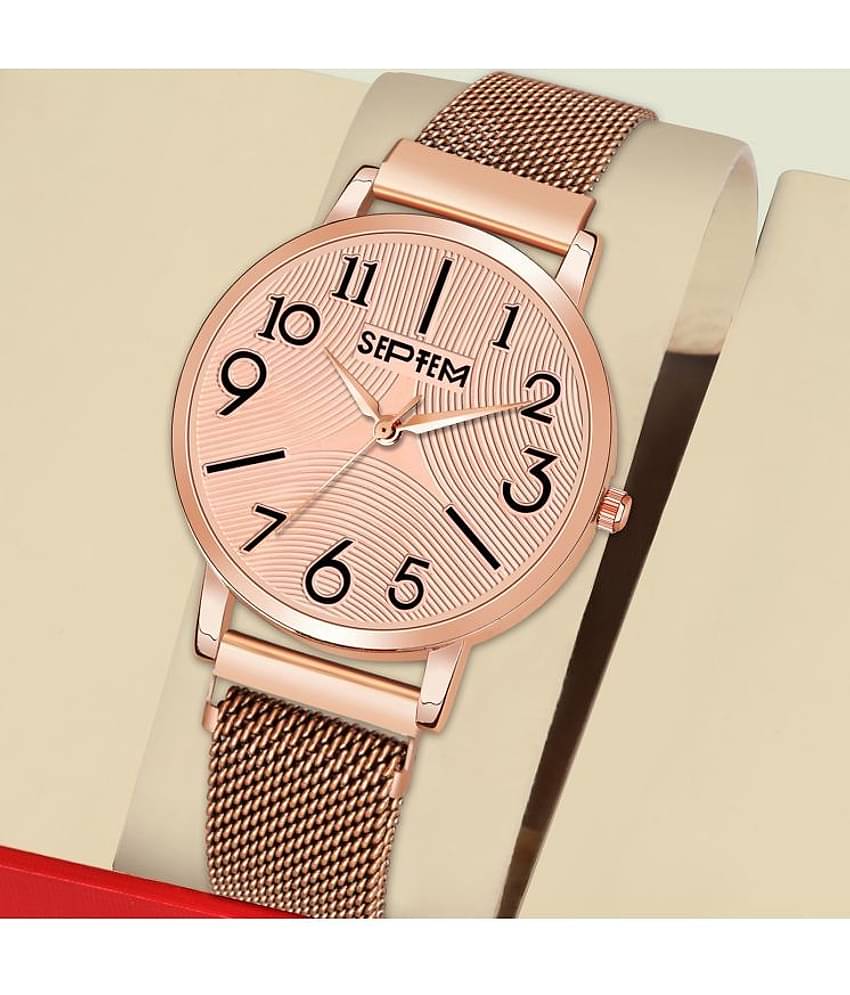 Septem Rose Gold Stainless Steel Analog Womens Watch