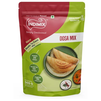Indimix Ready to Cook Dosa Mix - 500g ( Pack of 20 )