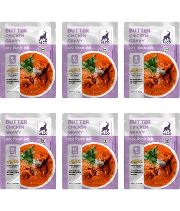 Alco Spices Butter Chicken Gravy : Natural & Fresh Instant Gravy (6 x 50gm) 300 gm