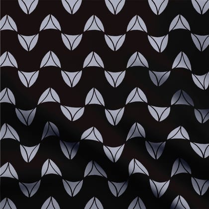 Flower of Life Black Grey-Cotton