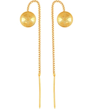 VIVASTRI Golden Threader Earrings ( Pack of 1 )