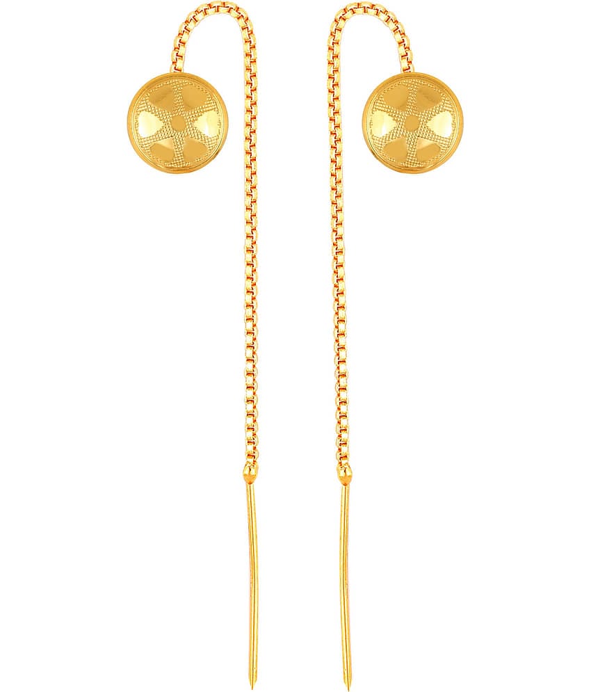 VIVASTRI Golden Threader Earrings ( Pack of 1 )