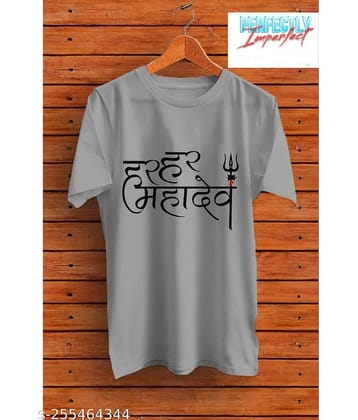 TREND SKY Polyester Regular Fit Printed Half Sleeves Men's Round T-Shirt - White ( Pack of 1 )