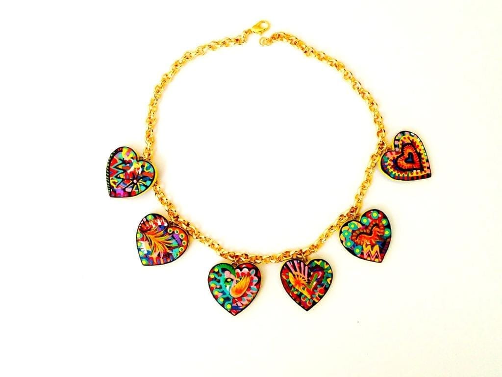 HEARTISTIC - HANDPAINTED HEARTS NECKLACE