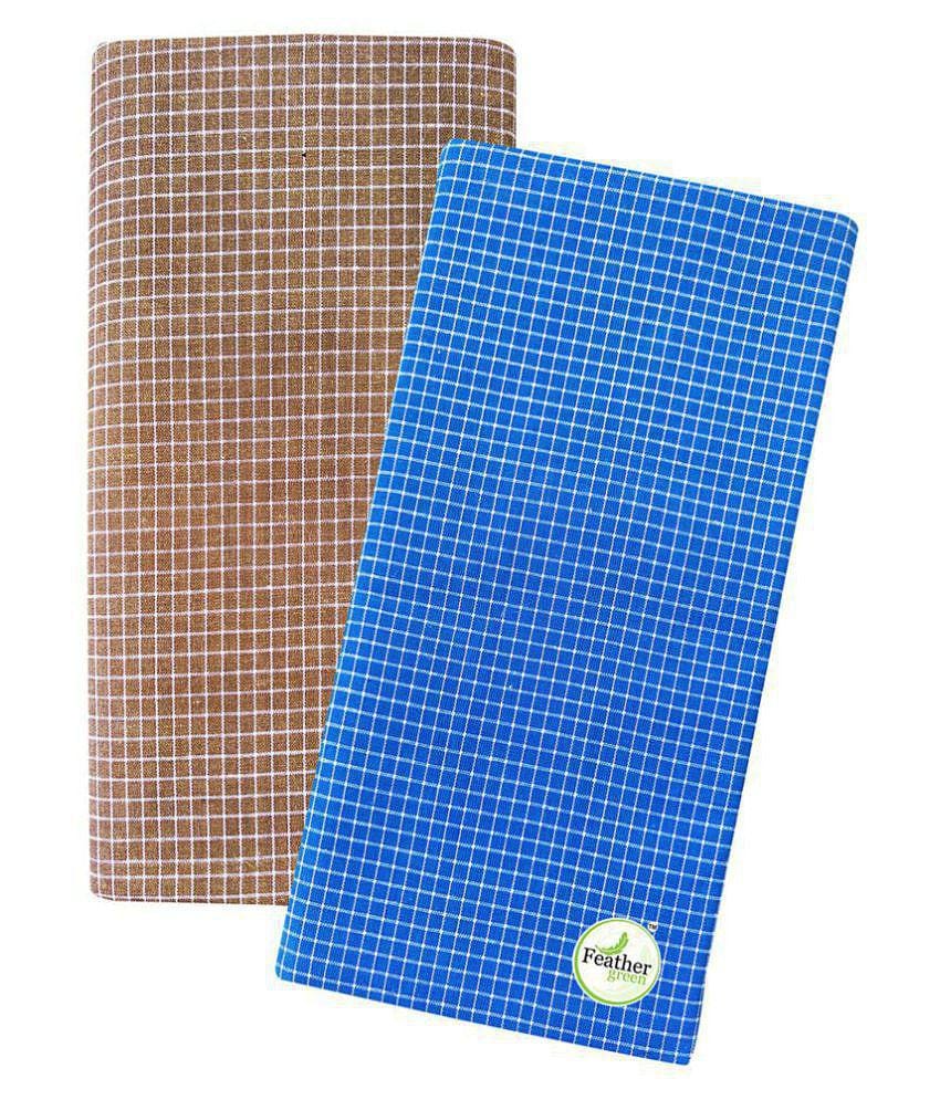 Feather Green Multi Lungi Pack of 2 - Free size