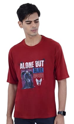 Miller Johnson Mens Cotton Oversized Graphic Print T-Shirt