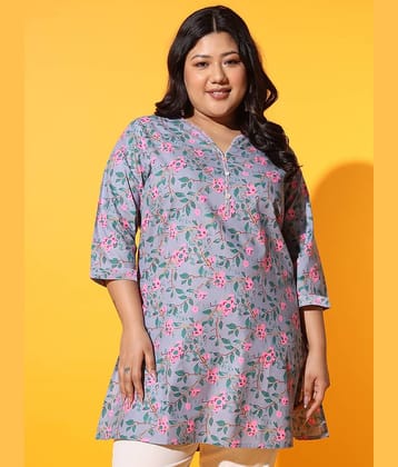 AUSTIVO Cotton Printed Straight Women's Kurti - Multicoloured ( Pack of 1 )