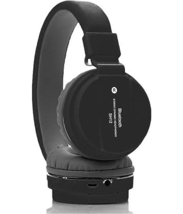 Neo HEDU SH12 Bluetooth Bluetooth Headphone On Ear 2 Hours Playback Active Noise cancellation IPX4(Splash & Sweat Proof) Black