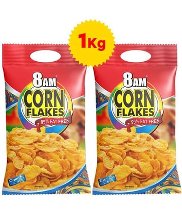 8AM Corn Flakes 500 gm Pack of 2
