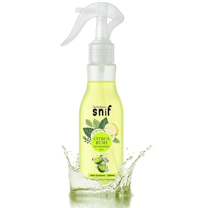 The Old Natural Snif Citrus Rush Room Air Freshener | Long Lasting Fragrance with Essential Oils 1000+ Sprays | Room & Car Freshener (Citrus Rush 200ml)