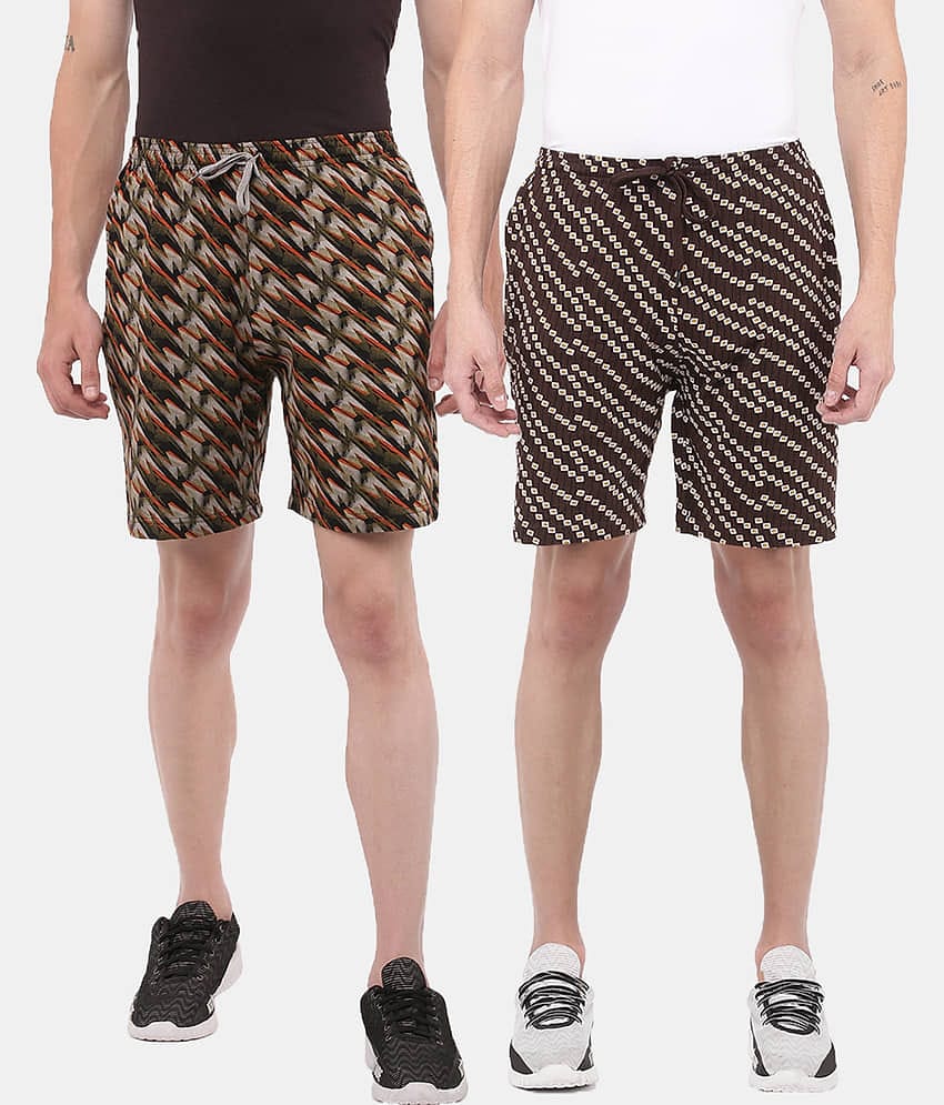 Dollar Multi Cotton Blend Men's Shorts ( Pack of 2 )