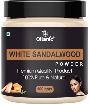 Oilanic Natural White Sandalwood Powder For Haircare Face Mask Masks 100 gm