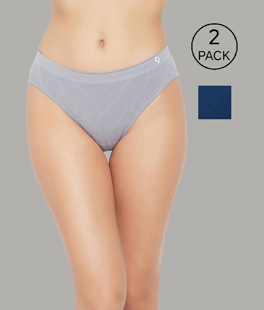 C9 Airwear Pack of 2 Nylon Solid Women's Briefs ( Multi Color )