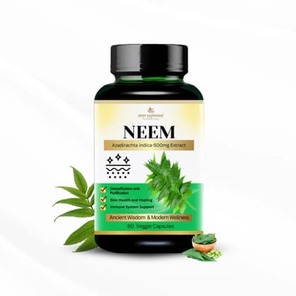 Neem Vegan Capsules - Supports Skin Health, Immunity & Detoxification