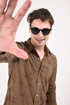 Corduroy Brown Shirt-S