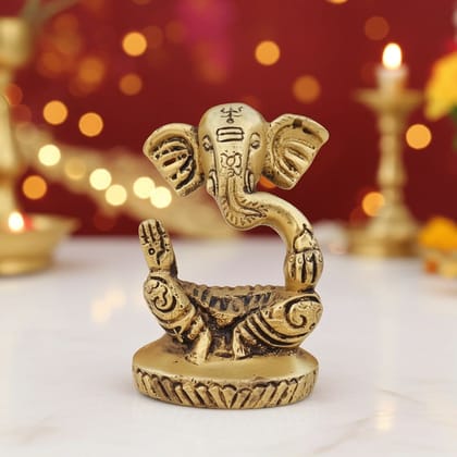 Brass Showpiece Ganesh Ji God Idol Statue (BSMAS1481 A)