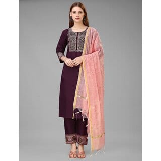 SVB Purple Embroideried Kurta Set