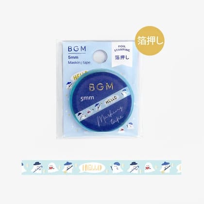 BGM Slim Washi Tape- Little Ghost